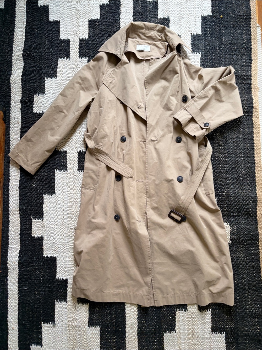 Small Z Supply Women's Tan Trench Coat with Belt